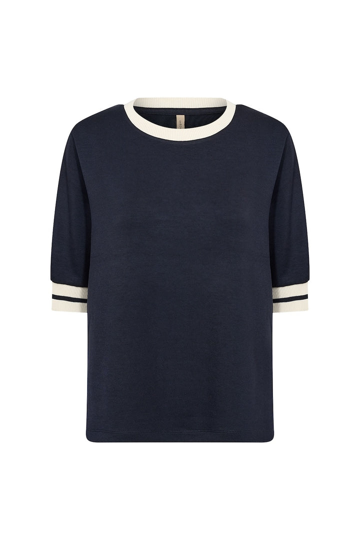 Le t-shirt bordure côtelée Soya Concept | 27436