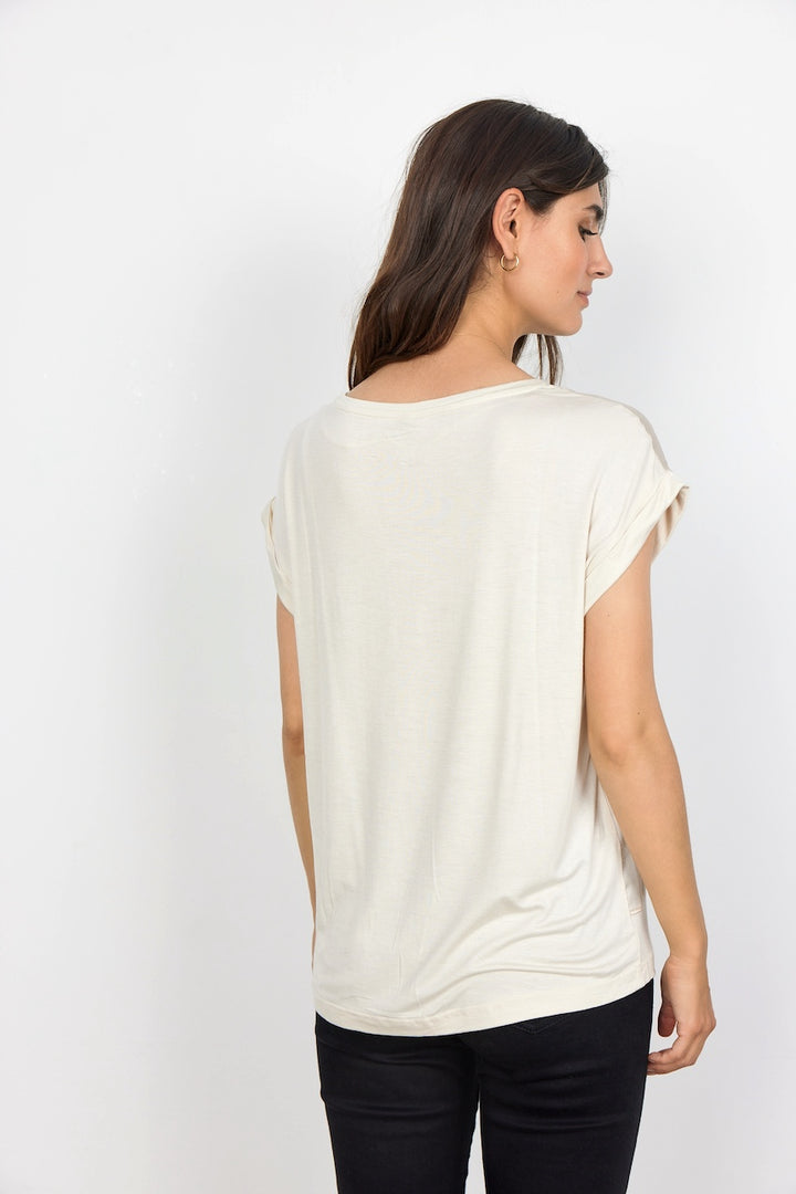 Le t-shirt matière mixtes Soya Concept | 29026