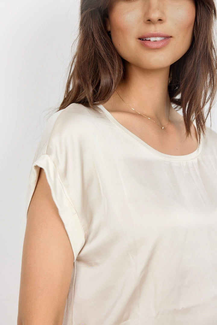 Le t-shirt matière mixtes Soya Concept | 29026
