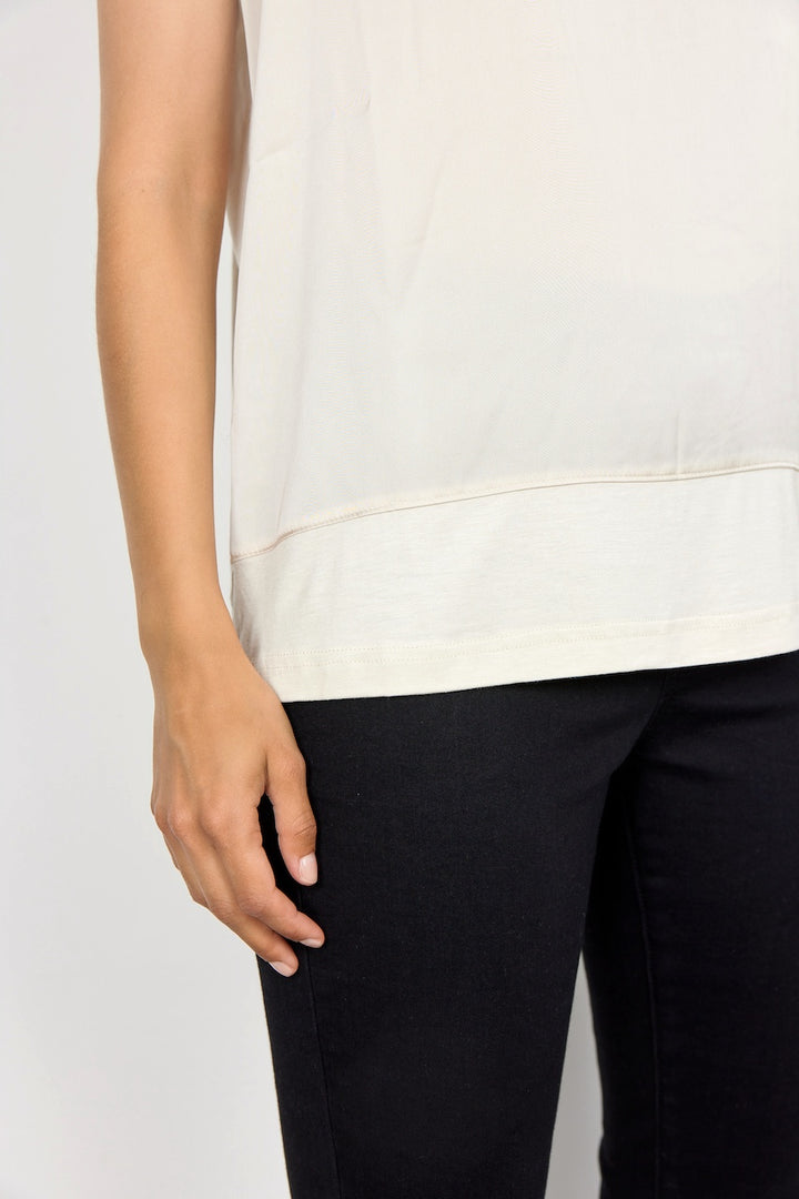 Le t-shirt matière mixtes Soya Concept | 29026