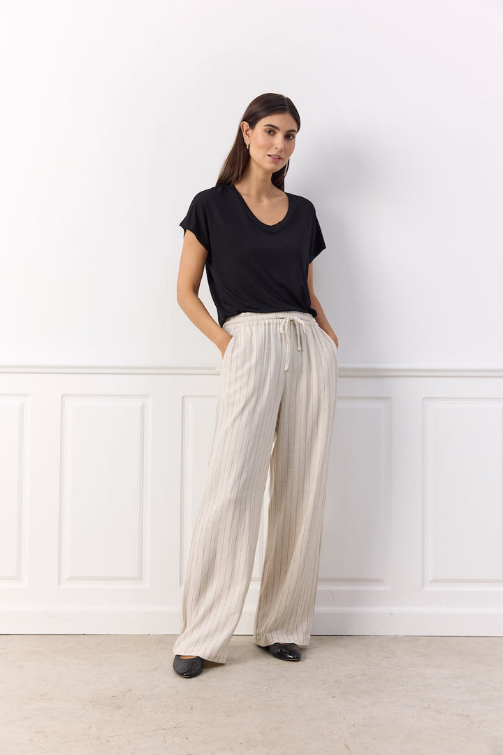 Le pantalon rayé Soya Concept | 41088