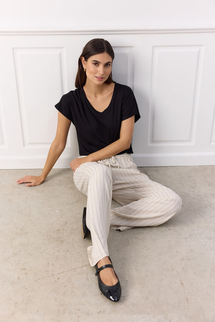 Le pantalon rayé Soya Concept | 41088