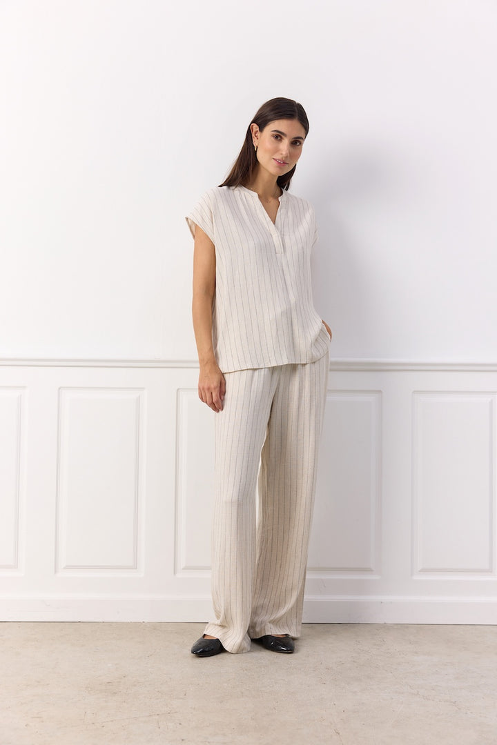 Le pantalon rayé Soya Concept | 41088
