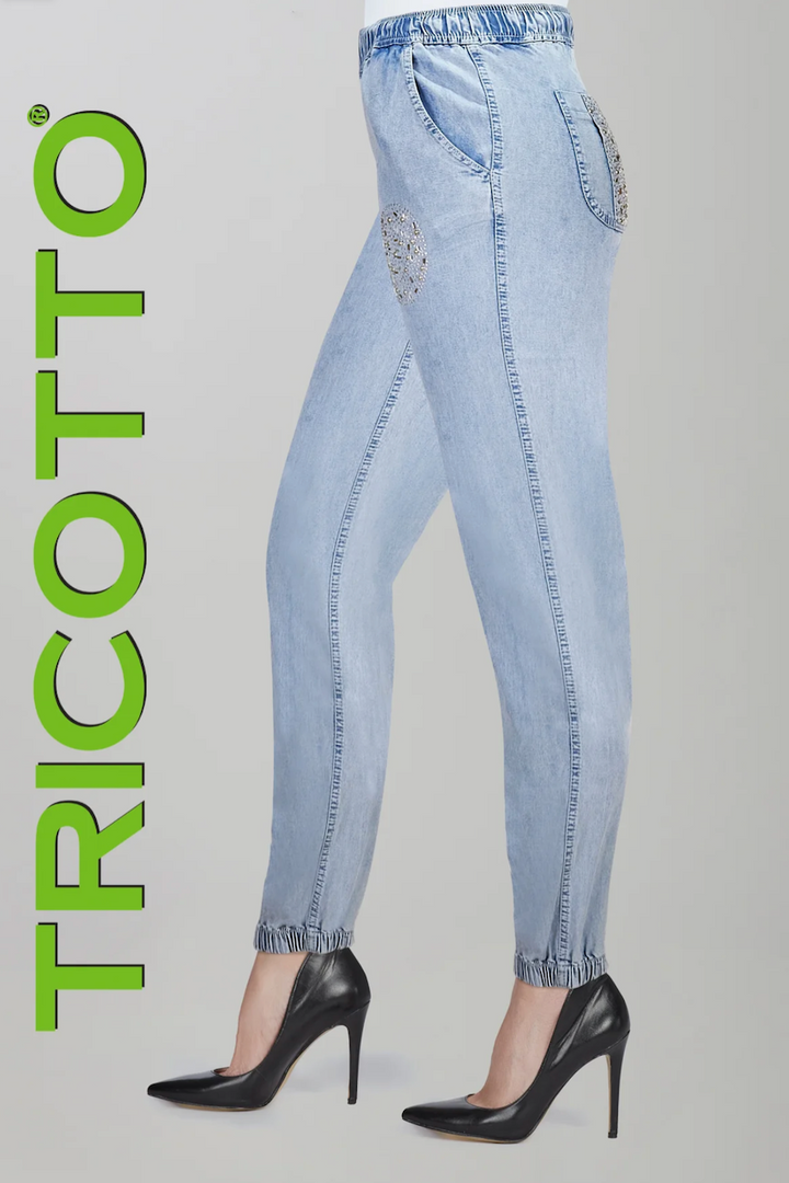 Le jean détails de paillettes Tricotto | C-550