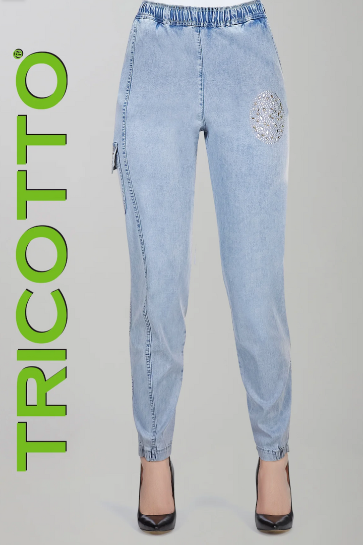 Le jean détails de paillettes Tricotto | C-550