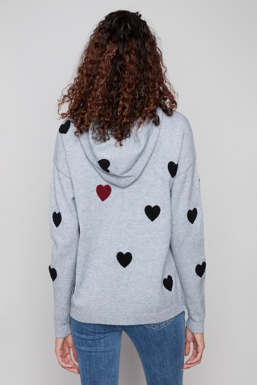 Le pull à capuche à coeur Charlie B. | C2436Y-736A