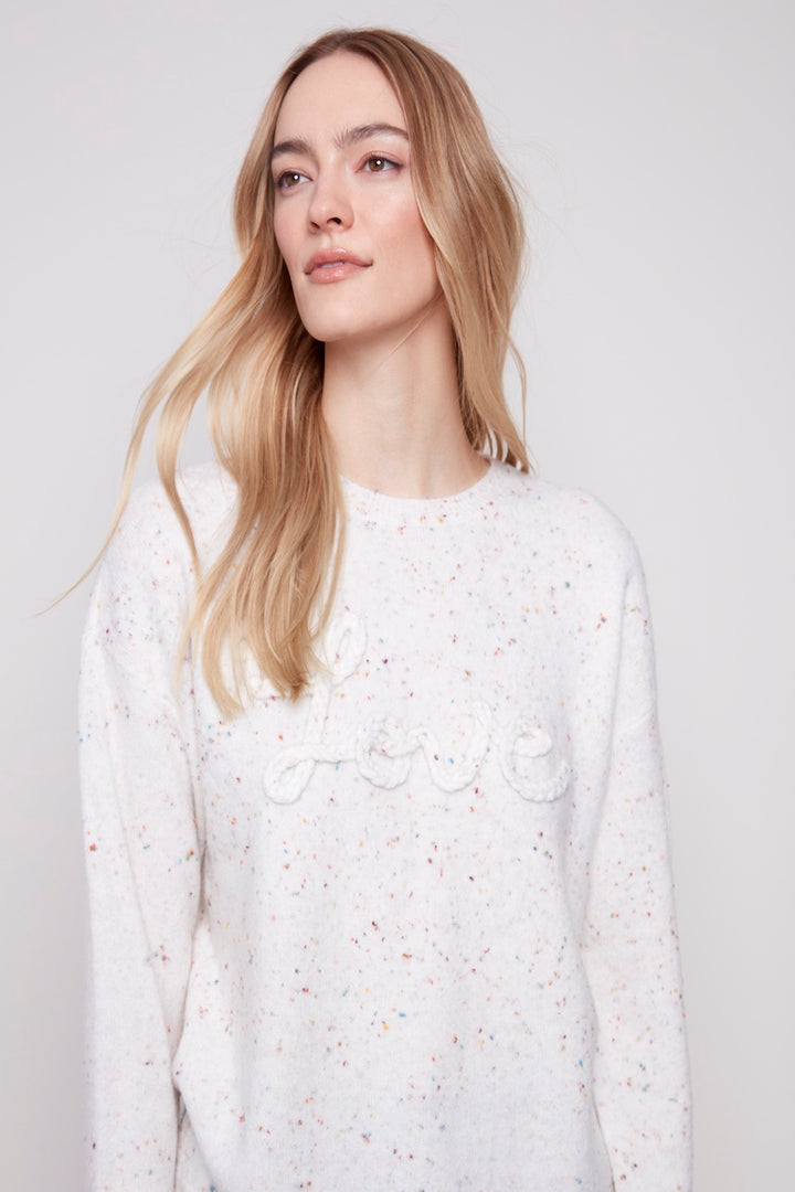 Le pull col rond tressé Charlie B. | C2526X-413C
