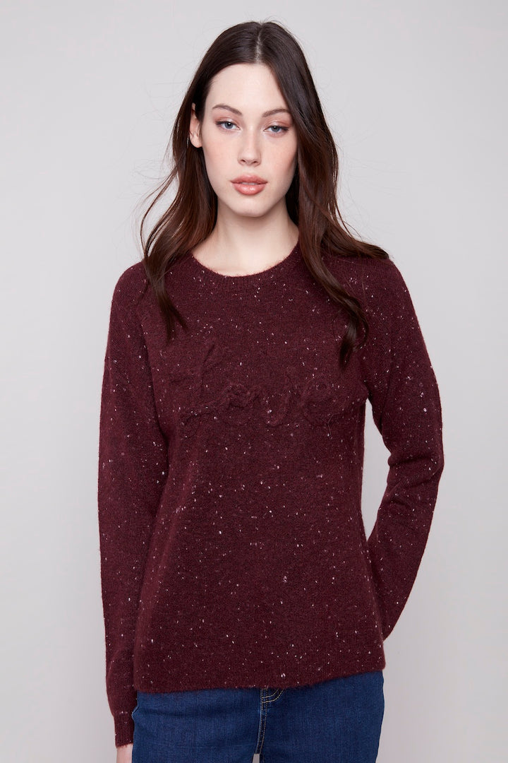Le pull col rond tressé Charlie B. | C2526X-413C