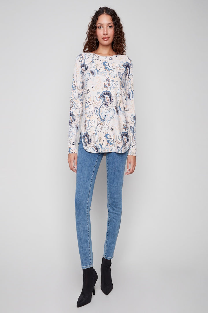 Le pull ourlet arrondi Charlie B. | C2818P-464A