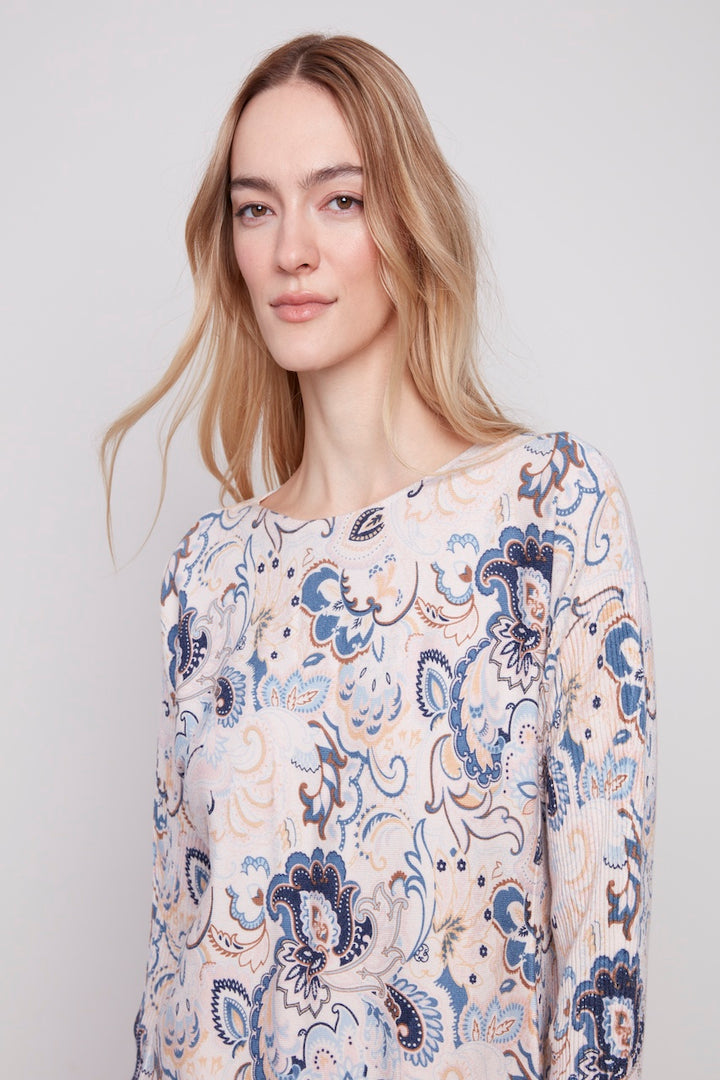 Le pull ourlet arrondi Charlie B. | C2818P-464A