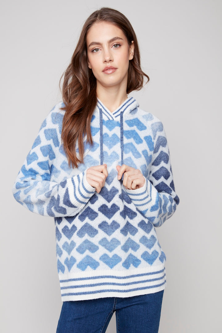 Le chandail motif de coeurs Charlie B. | C2922-405C