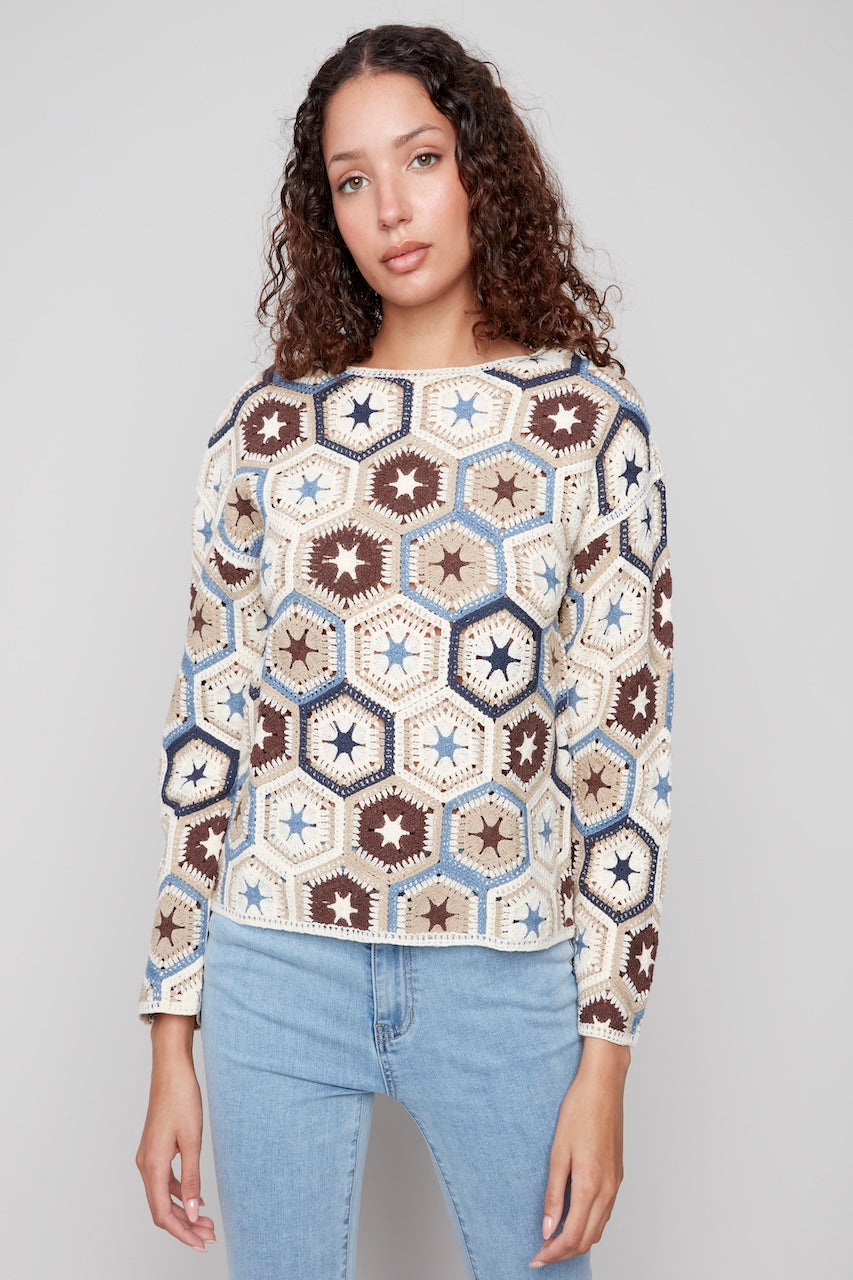 Le chandail style crochet Charlie B. | C4633P-429C