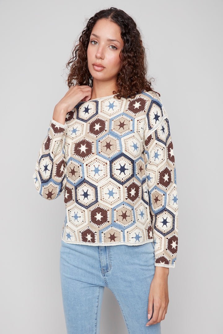 Le chandail style crochet Charlie B. | C4633P-429C