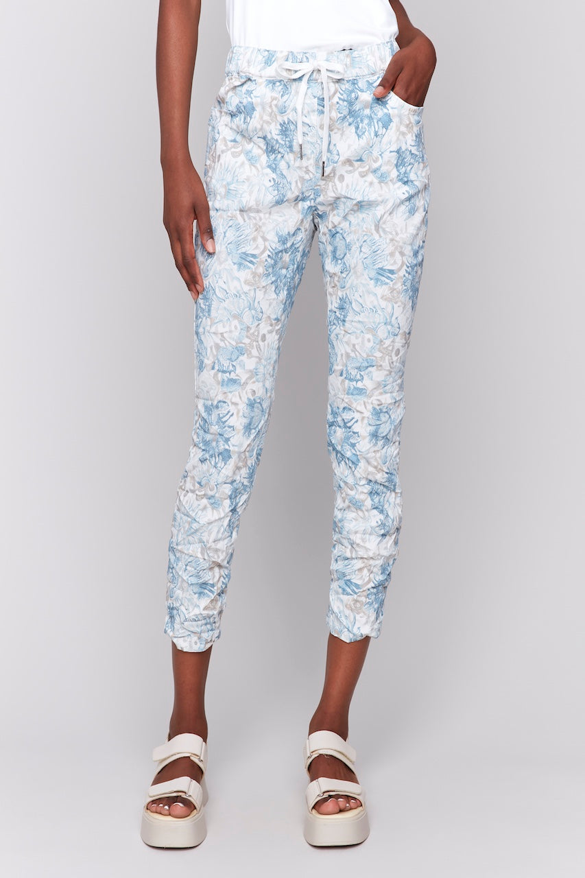 Le pantalon bengaline froissé Charlie B. | C5219T-849A