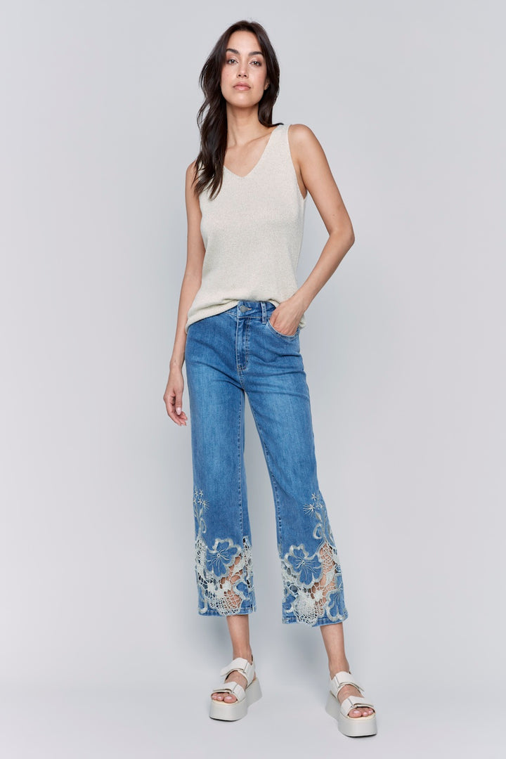 Charlie B. Lace Jeans | C5648-431A