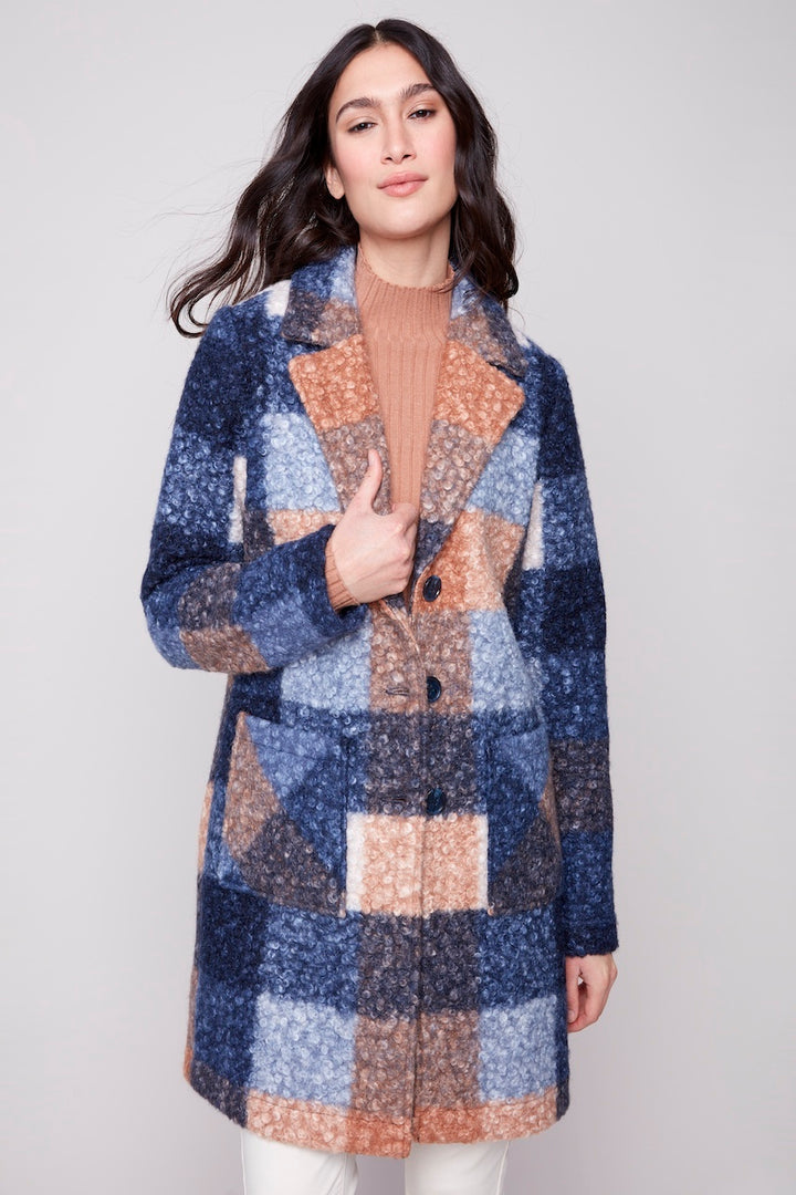 Le manteau en maille bouclée Charlie B. | C6141Z-707A