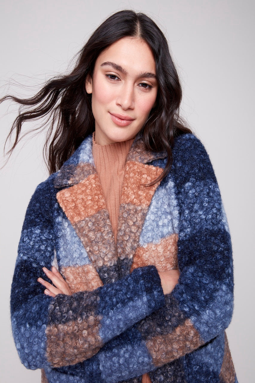 Le manteau en maille bouclée Charlie B. | C6141Z-707A
