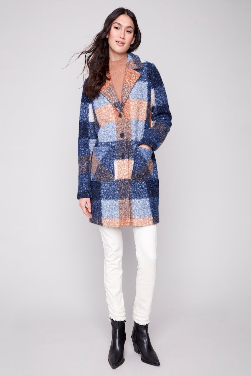Le manteau en maille bouclée Charlie B. | C6141Z-707A
