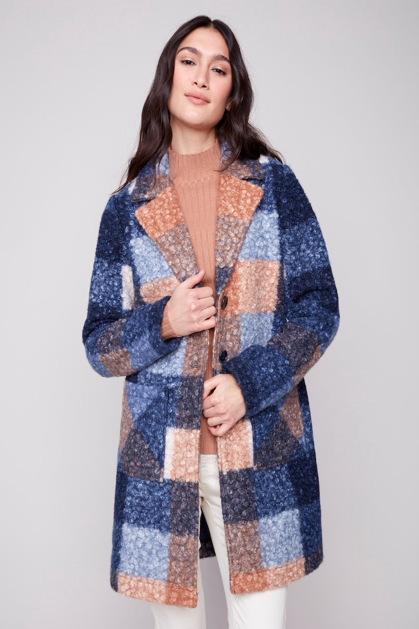 Le manteau en maille bouclée Charlie B. | C6141Z-707A