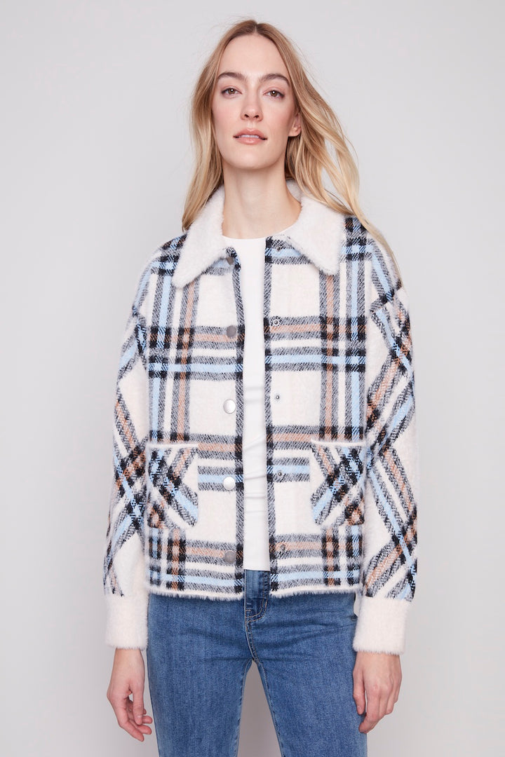 Le manteau à carreau Charlie B | C6330R-960B