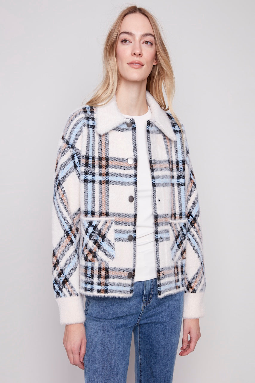 Le manteau à carreau Charlie B | C6330R-960B