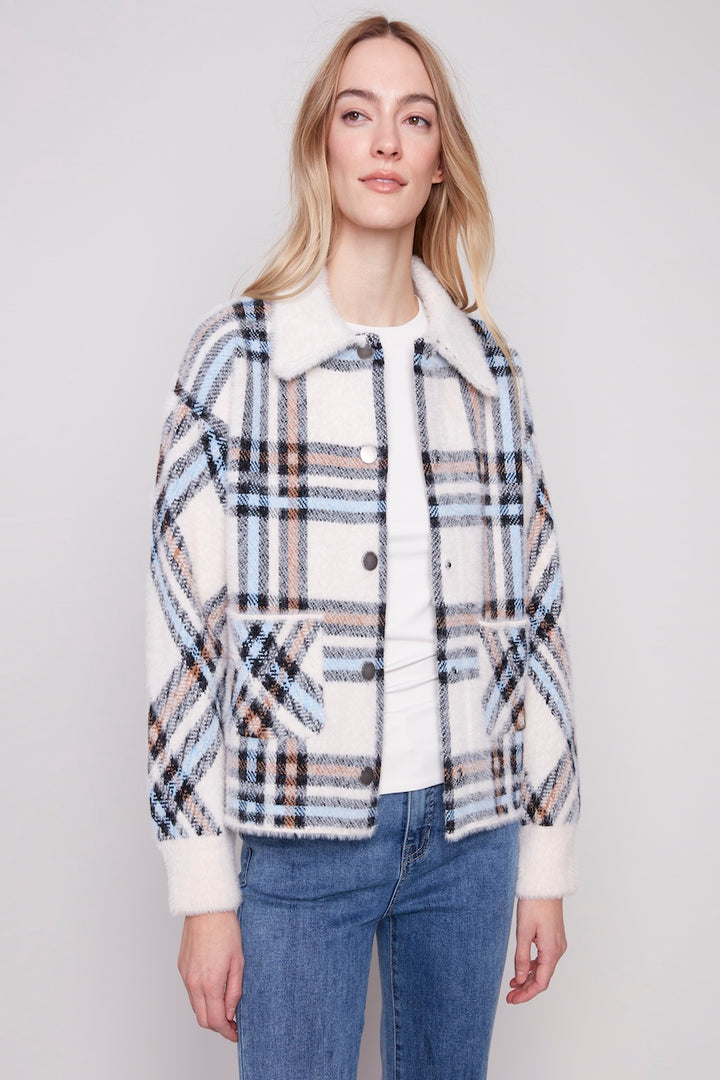 Le manteau à carreau Charlie B | C6330R-960B
