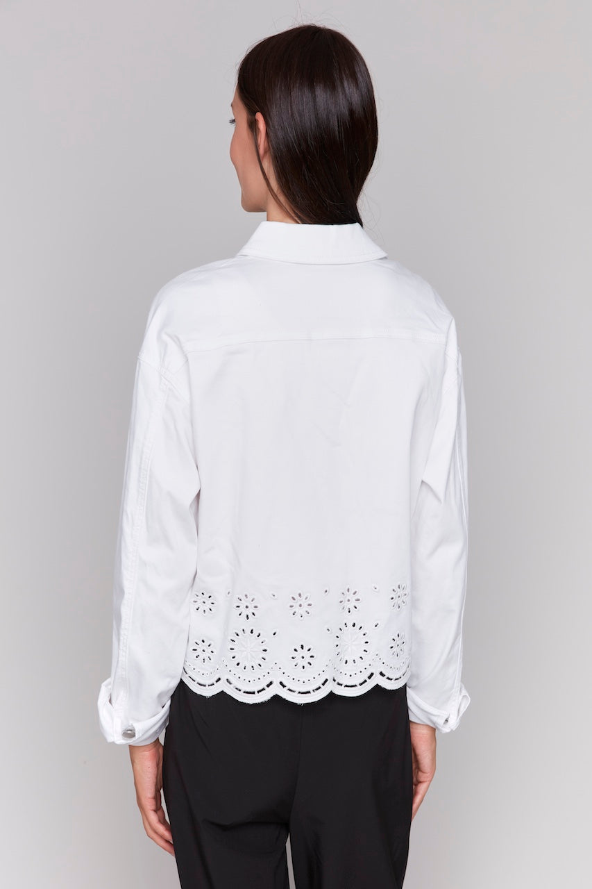 Charlie B. Scalloped Eyelet Jacket | C6362-618A