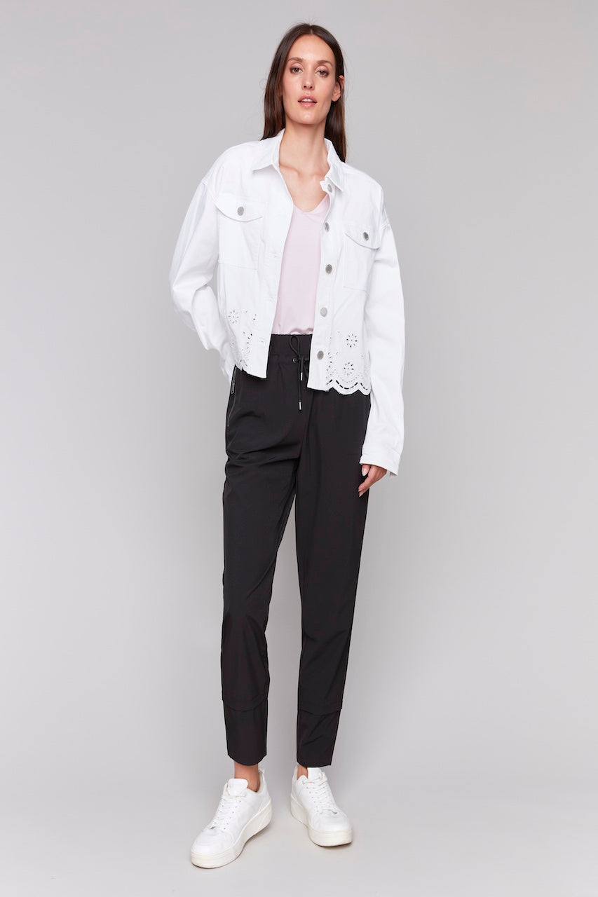 Charlie B. Scalloped Eyelet Jacket | C6362-618A