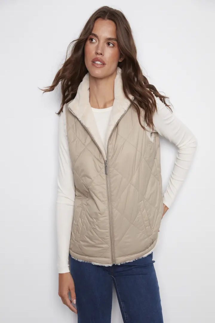 La veste réversible fausse fourrure Charlie B. | C6374-388B
