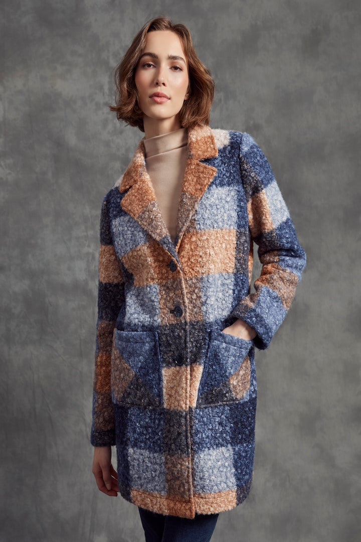 Le manteau en maille bouclée Charlie B. | C6141Z-707A