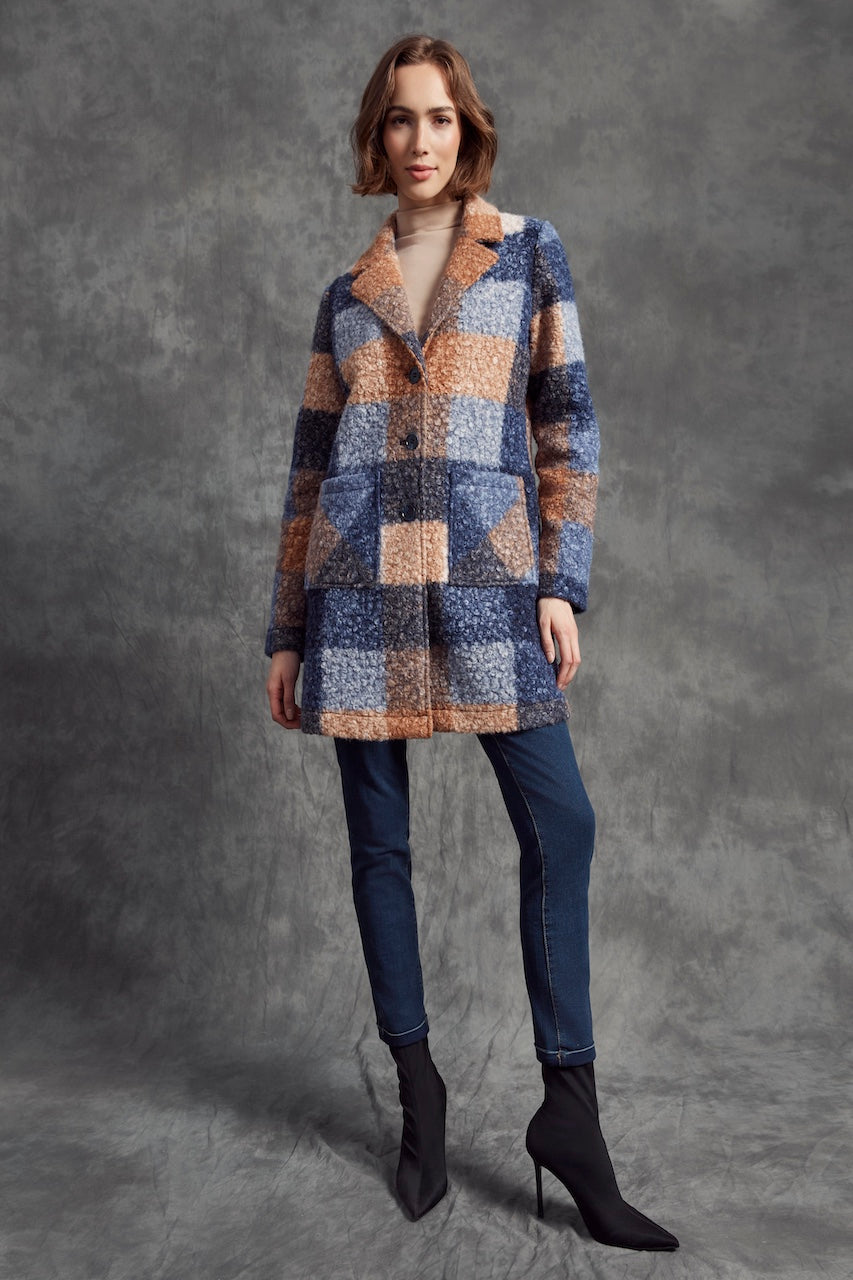 Le manteau en maille bouclée Charlie B. | C6141Z-707A