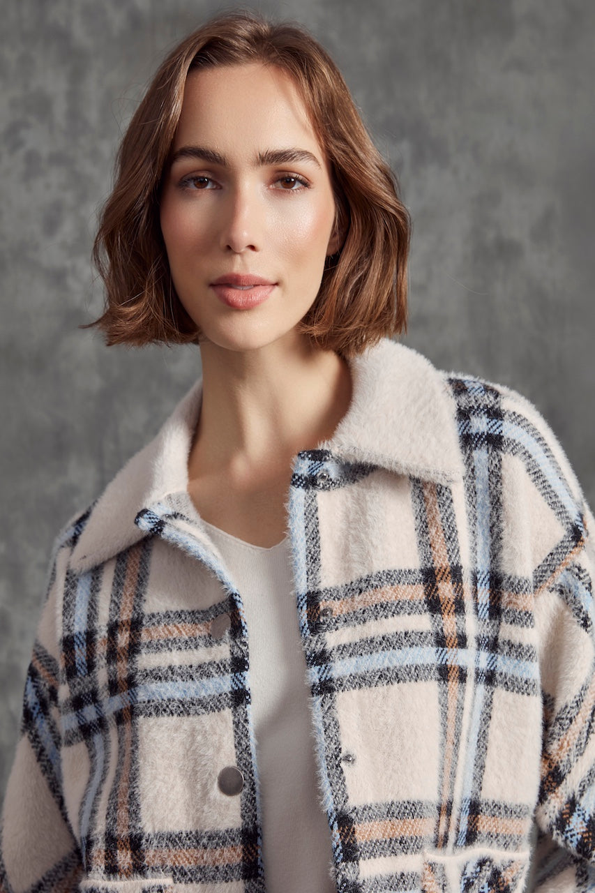 Le manteau à carreau Charlie B | C6330R-960B
