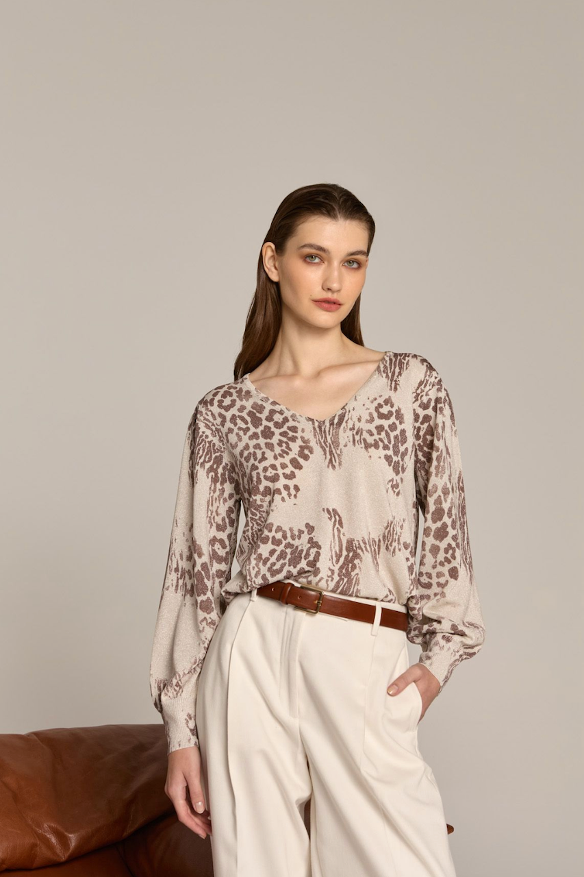 Le chandail imprimé animal Marina V. | FW25-117