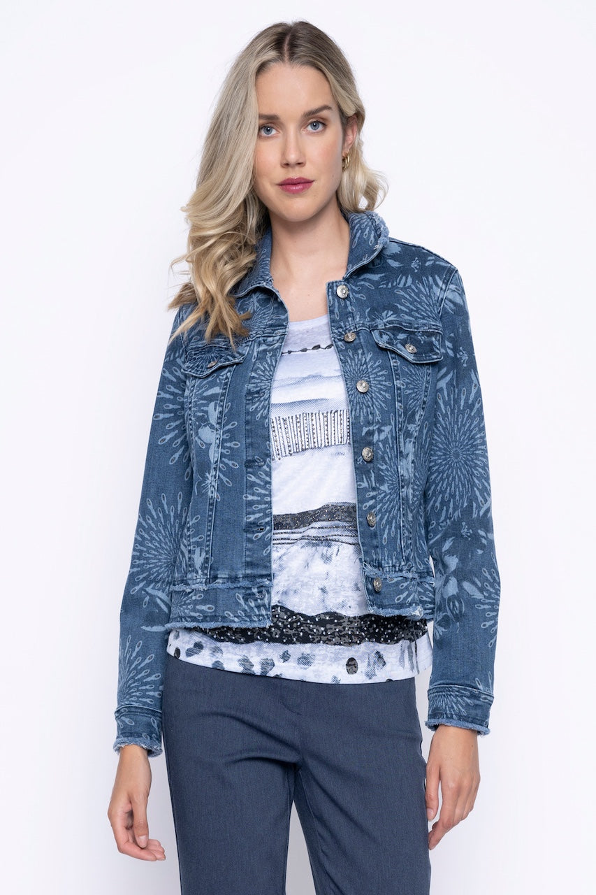 The Picadilly printed denim jacket | G6422GX