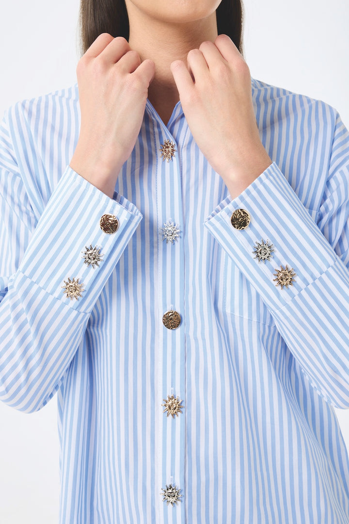 Leo &amp; Ugo gold button shirt | JE731