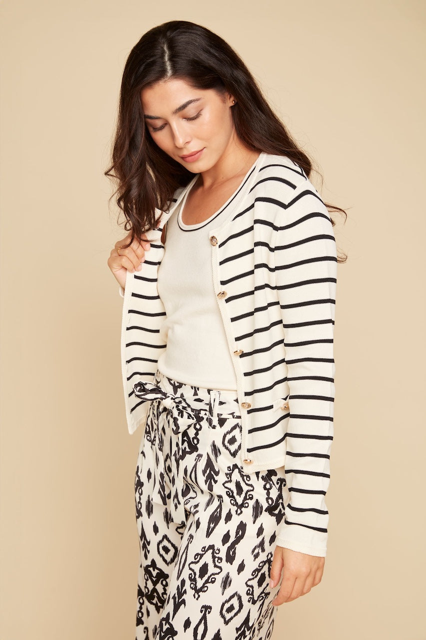 The Renuar Nautical Cardigan | R6935-4475