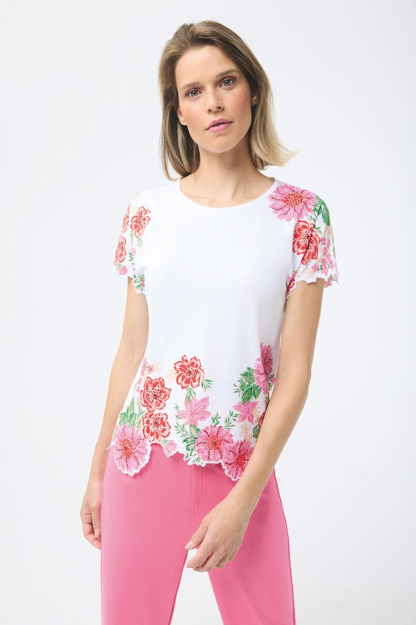 Le t-shirt floral Leo & Ugo | TEJ761