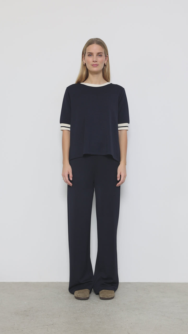 Le t-shirt bordure côtelée Soya Concept | 27436