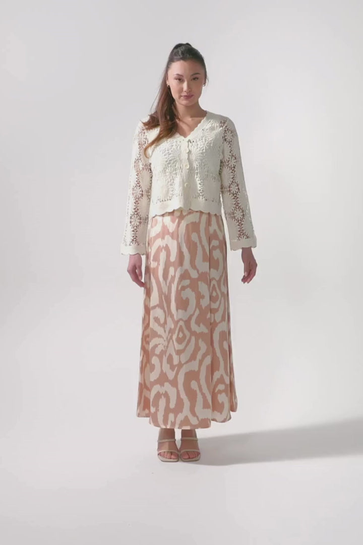 Le cardigan crochet fleuri Esqualo | HS2518204