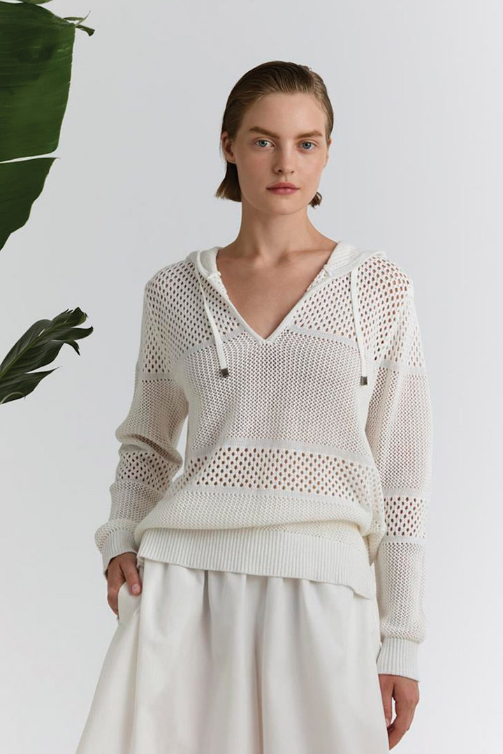 Le chandail en tricot texturé Marina V | SS25-190